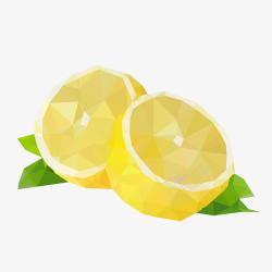 黄色圆弧柠檬食物元素矢量图素材
