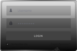 灰色质感商务登录界面矢量图素材