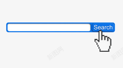 蓝色搜索条png免抠素材_88icon https://88icon.com 手指 提示 网页 页面