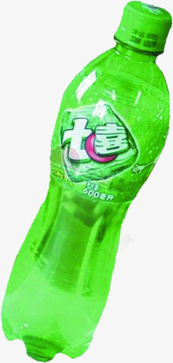 绿色七喜瓶装饮料素材