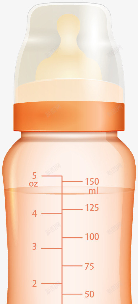 手绘奶瓶矢量图ai免抠素材_88icon https://88icon.com 写实 奶瓶 婴儿用品 手绘 矢量图