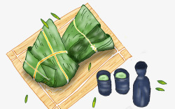 彩色粽子食物元素素材