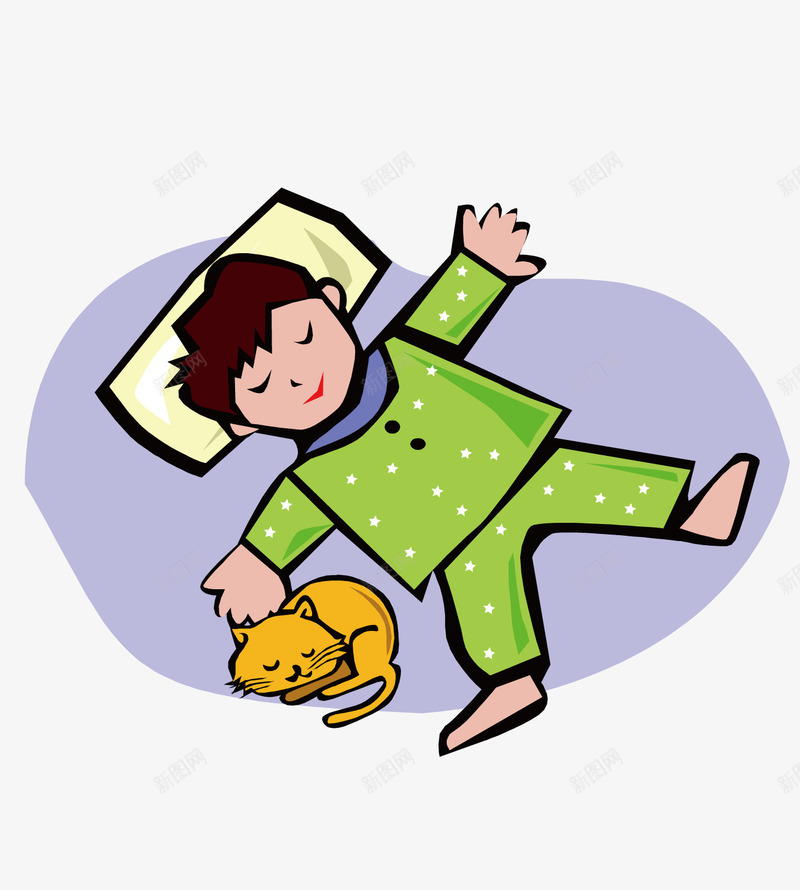 睡觉的宝宝png免抠素材_88icon https://88icon.com 猫咪 睡觉 睡觉的孩子 睡觉的宝宝 矢量素材 紫色