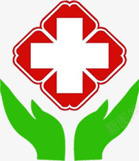 红色中国风装饰红色医院图标装饰图标