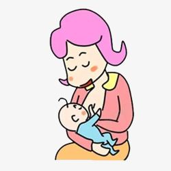 卡通宝宝吃母乳素材