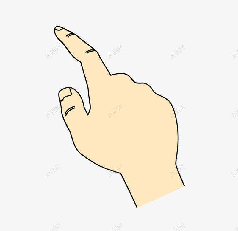 手绘手指方向png免抠素材_88icon https://88icon.com 卡通 手指方向 手绘 粉色 黑色