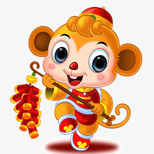 新年气氛金色鞭炮公猴png免抠素材_88icon https://88icon.com 公猴 新年 气氛 金色 鞭炮