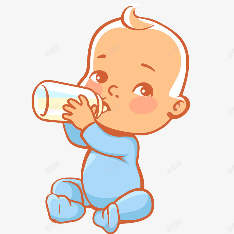 卡通婴儿png免抠素材_88icon https://88icon.com PNG图 PNG图下载 创意卡通 卡通 卡通插图 婴儿 婴儿喝奶 插图