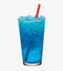 蓝色冰镇饮料素材