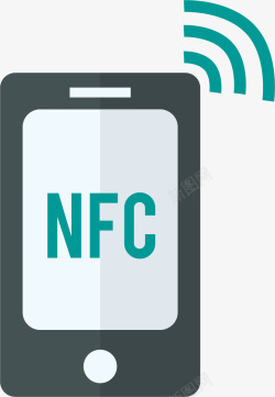 卡通NFCNFC智能支付现代化矢量图高清图片