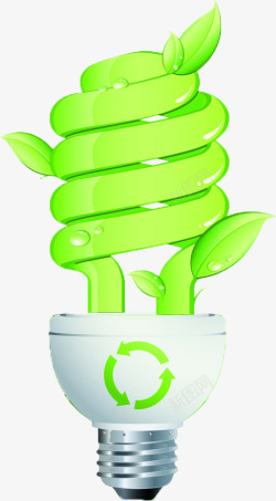 绿色环保节能的灯素材