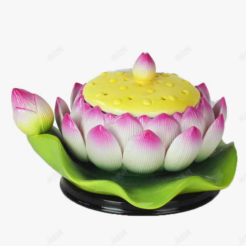 彩色瓷器莲花荷叶座png免抠素材_88icon https://88icon.com 上色 工艺品 彩色 瓷器 荷叶 莲座 莲花 香炉