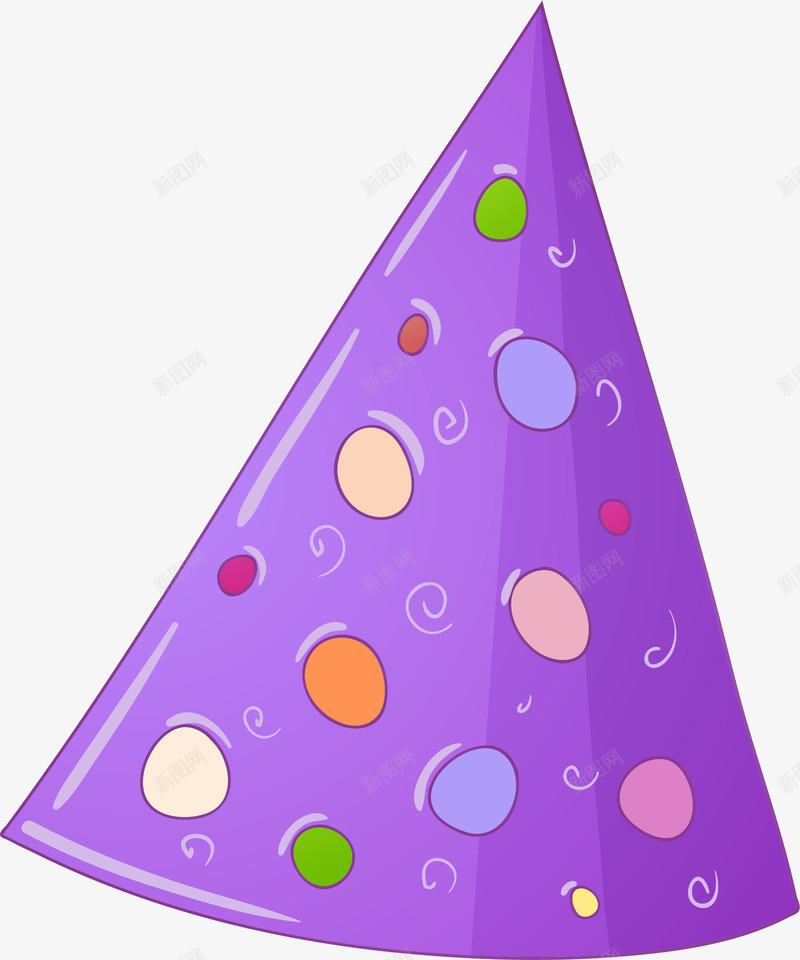 卡通紫色帽子装饰图案png免抠素材_88icon https://88icon.com 免抠PNG 卡通 帽子 生日帽 紫色 装饰图案