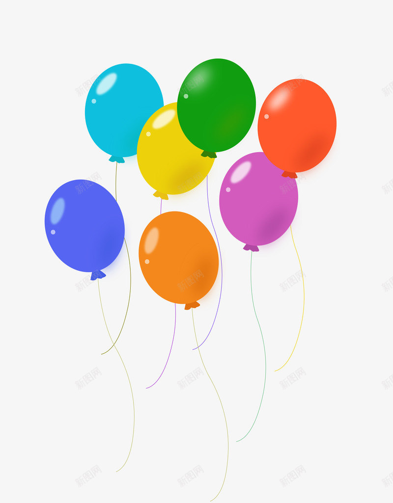 漂浮的彩虹色气球png免抠素材_88icon https://88icon.com 升空 彩色 气球 漂浮