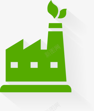 绿色工厂房屋图标图标