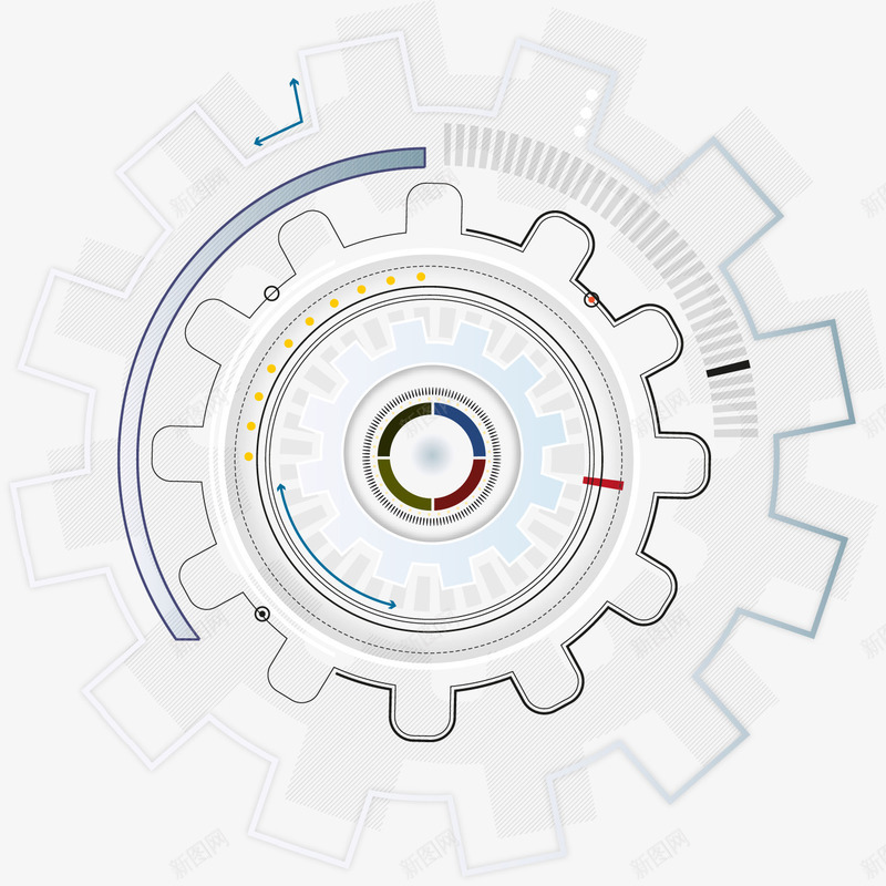 手绘齿轮标签矢量图ai免抠素材_88icon https://88icon.com 手绘 齿轮 矢量图