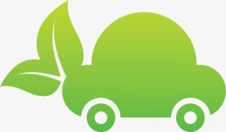 绿色树叶环保汽车素材