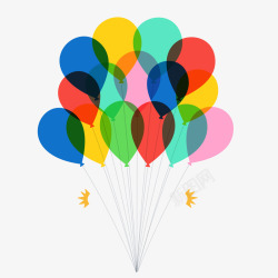彩色生日气球素材
