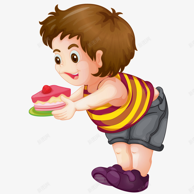 小男孩拿着蛋糕简图png免抠素材_88icon https://88icon.com 手托着蛋糕 甜点 生日蛋糕 男孩 美味的 胖子 草莓蛋糕