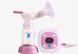 紫色环保吸奶器母婴套装素材