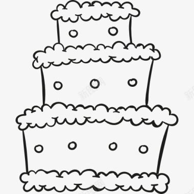 三层蛋糕图标图标