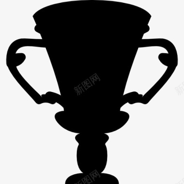 杯面足球杯黑色的形状图标图标