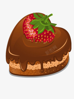 卡通草莓蛋糕素材