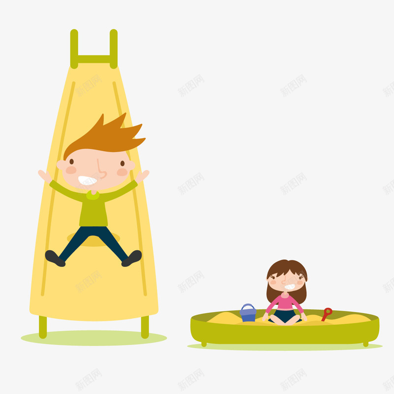玩滑滑梯png免抠素材_88icon https://88icon.com 我们的故事 沙坑 游乐场 滑滑梯 玩沙子 玩滑滑梯
