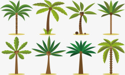 绿树环保植物插画矢量图素材