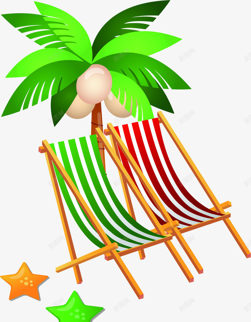 夏日海滩躺椅png免抠素材_88icon https://88icon.com 夏日 海滩 素材 躺椅