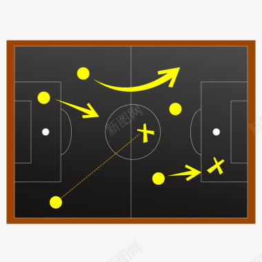 足球运动大全足球运动教练布阵电子图板素矢量图图标图标
