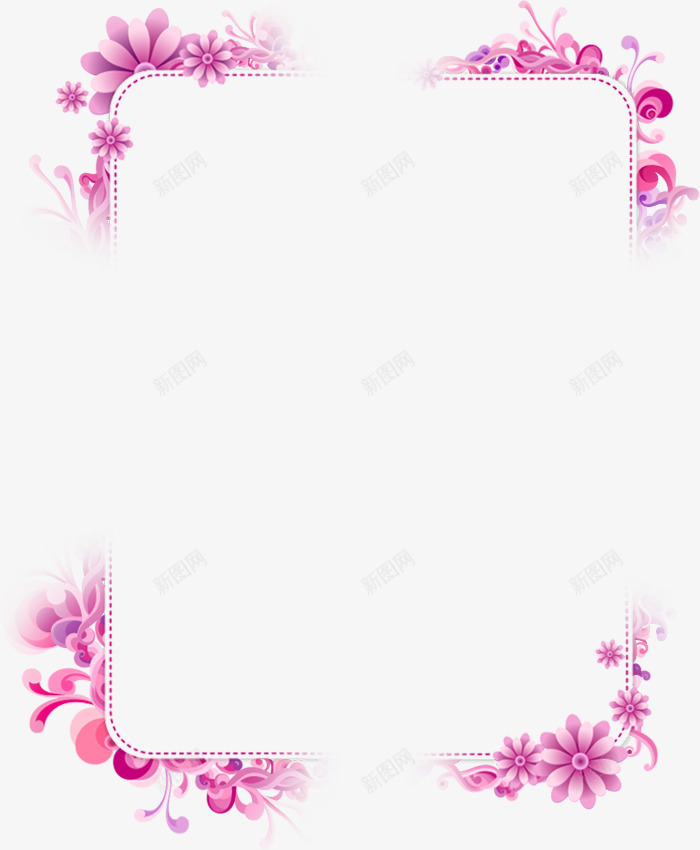 紫色花框png免抠素材_88icon https://88icon.com 水彩花 照片框 紫色花 花朵边框 花框