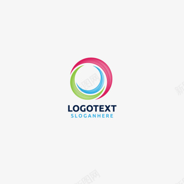 企业LOGO标志矢量彩色圆矢量图图标图标
