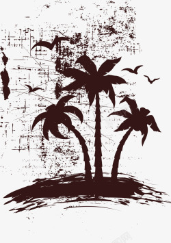夏日椰子树背景装饰素材