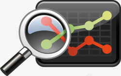 理财类放大镜金融商务图标矢量图高清图片
