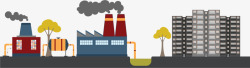 工厂排气空气污染素材