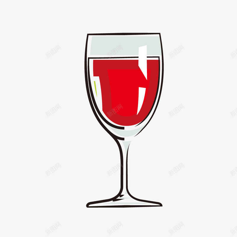 简单简笔画红酒杯矢量图ai免抠素材_88icon https://88icon.com 简单 简笔画 红酒杯 矢量图