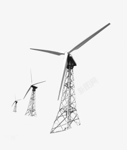 环保风力发电创意素材
