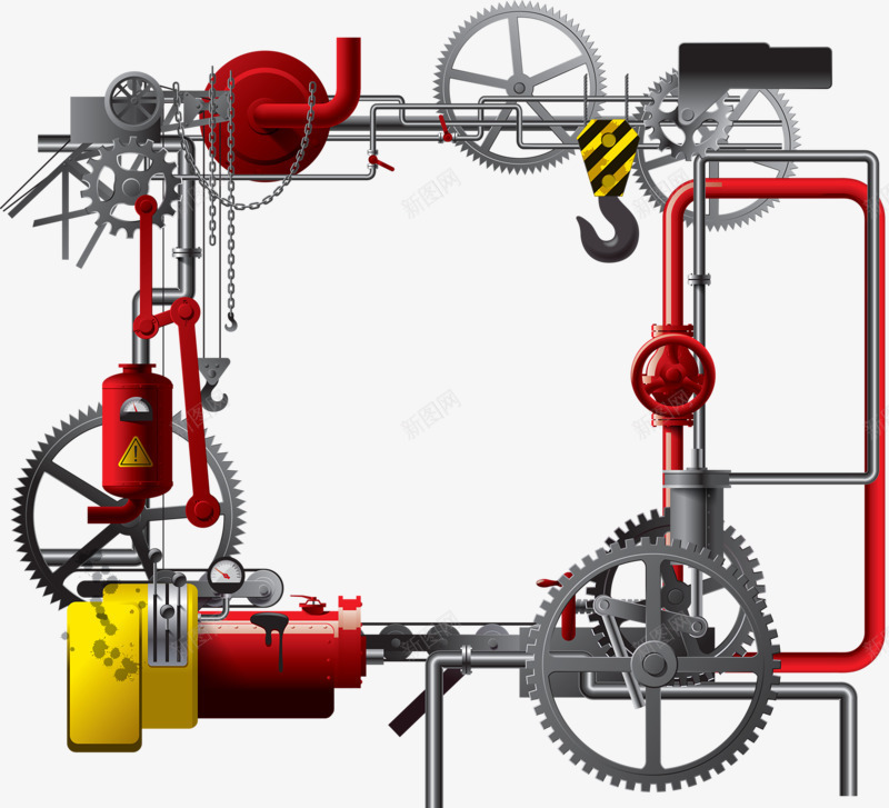 加工机器png免抠素材_88icon https://88icon.com 加工 卡通 流水线 转动 齿轮