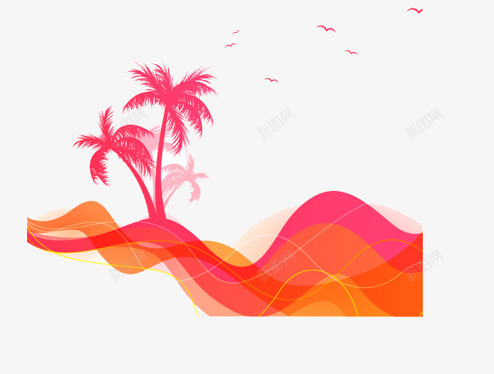 夏日海滩旅游海报背景png免抠素材_88icon https://88icon.com 夏日 旅游 椰子树 海报背景 海滩