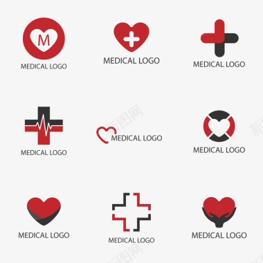 十字架医疗商标矢量图图标图标
