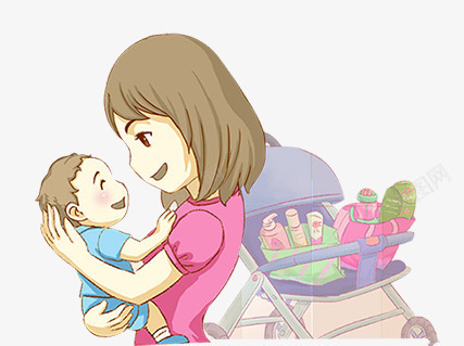 卡通手绘母亲和孩子psd免抠素材_88icon https://88icon.com 卡通 孩子 手绘 母亲