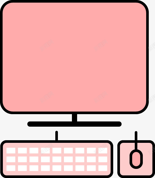 粉色电脑小插图矢量图ai免抠素材_88icon https://88icon.com 插图 电脑 粉色 线性 矢量图
