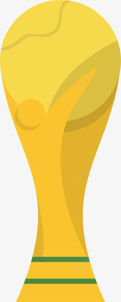 金色扁平世界杯奖杯素材
