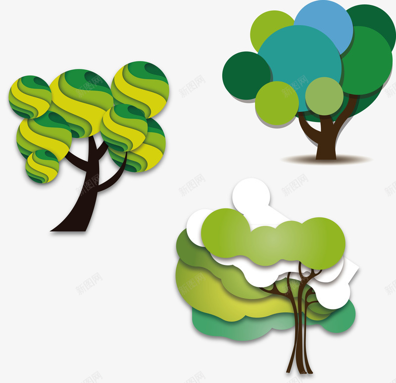 贴纸树冠png免抠素材_88icon https://88icon.com 剪纸 卡通 树俯视图 树冠 树叶 树头 绿色