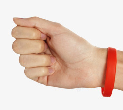 红色装饰用品戴手上的手环橡胶制素材