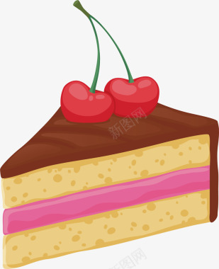 蛋糕图片果味的沙河特色蛋糕矢量图图标图标
