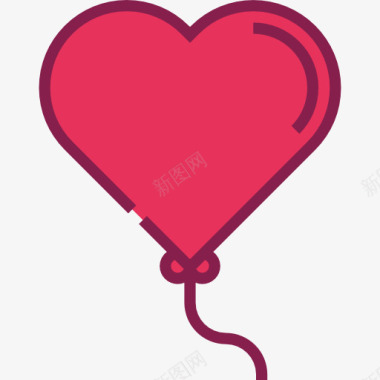 浪漫的情人节贺卡气球图标图标