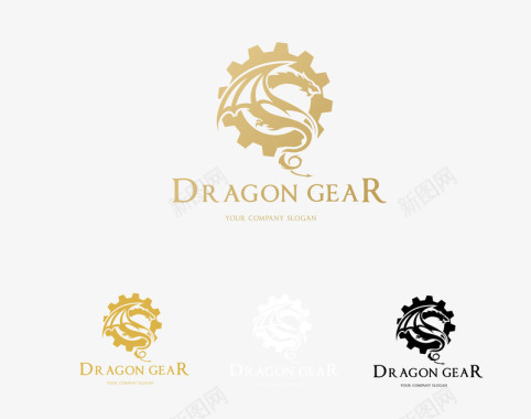 创意火焰山齿轮logo矢量图图标图标