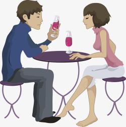 惠与你相约坐在圆桌喝酒的男女高清图片